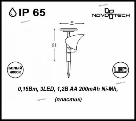 Грунтовый светильник Novotech Solar 357203