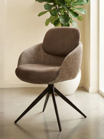 Стул ГРЕЙС (GRACE) 360 град, цвет КАПУЧИНО PENA-172 / G1229-7, ткань / ШОКОЛАДНОЕ ЗОЛОТО, ®DISAUR M-City 64845