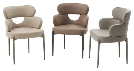 Стул ВАЛТЕР (VALTER) HF017-02 Бежевый, экокожа / Латте каркас, ®DISAUR M-City 64682