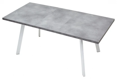 Обеденный стол M-City BRICK M 140 Бетон Портленд/ Белый