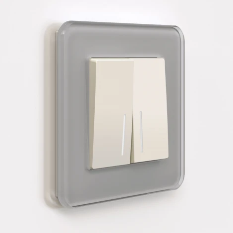 Выключатель двухклавишный с подсветкой (айвори матовый) Werkel W1120162 (a059282)