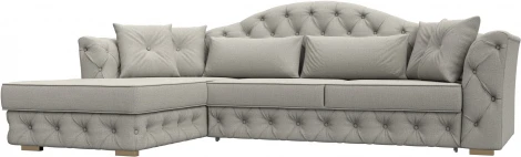 Диван угловой Артис левый угол (Бежевый/Рогожка) Лига Диванов арт.122769L