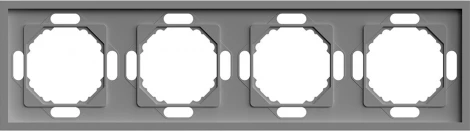 Рамка на 4 поста (серый) Stekker Эмили 49965