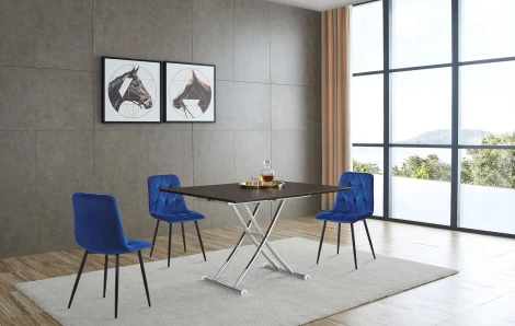 Стул C-1333 синий UF910-19/матовый черный