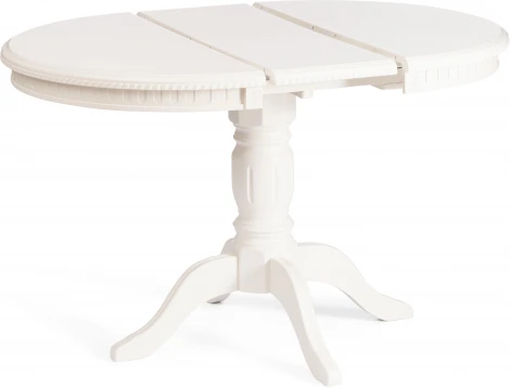 Стол STEFANO круглый (Бук,МДФ /Белый)