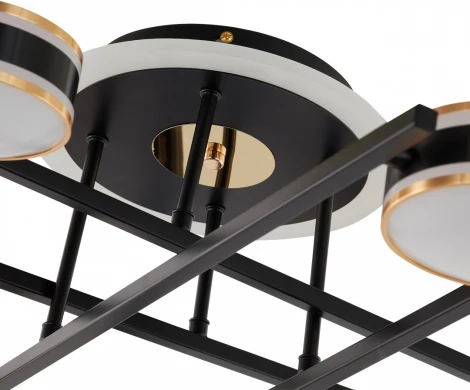 Потолочная люстра светодиодная на штанге Arte Milano Ferrara-71040 278599/8 BK (220V)