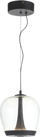 Подвесной светильник ST Luce Ripple SL6014.423.01 Черный/Прозрачный, Черный LED 1*17W (220V, на тросе)