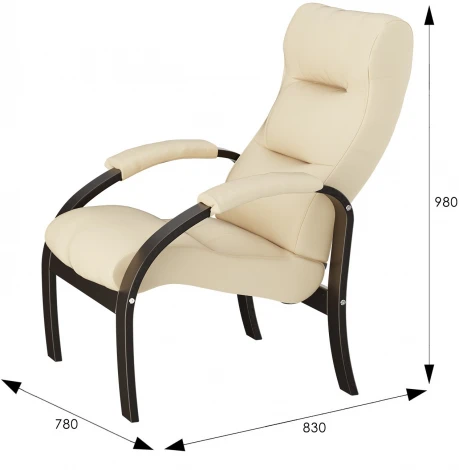 Кресло для отдыха Шоле, экокожа Ева 2, каркас венге от фабрики Mebelik