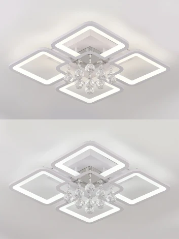 Потолочная люстра Natali Kovaltseva Cascade LED LAMPS 81157 (регулировка яркости, 220V, подвески, пульт управления)