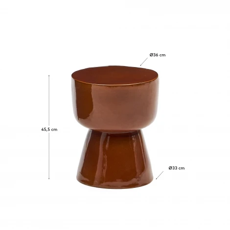 Приставной столик Mesquida из керамики коричневый La Forma (ex Julia Grup) 192686