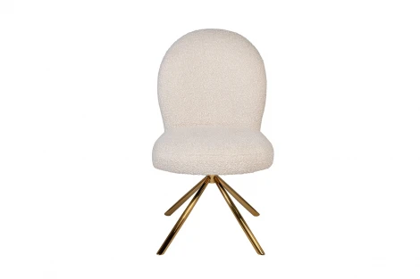 Стул обеденный поворотный букле белый 66*51*91см Garda Decor 30C-12390