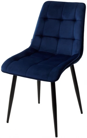 Стул CHIC BLUVEL-86 NAVY BLUE / черный каркас