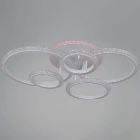 Потолочная люстра на штанге светодиодная с пультом и ночным режимом и RGB Reluce 06334-0.3-05 WH (RGB, Умный дом)