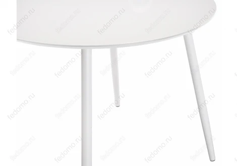 Стеклянный стол Анселм белый / белый