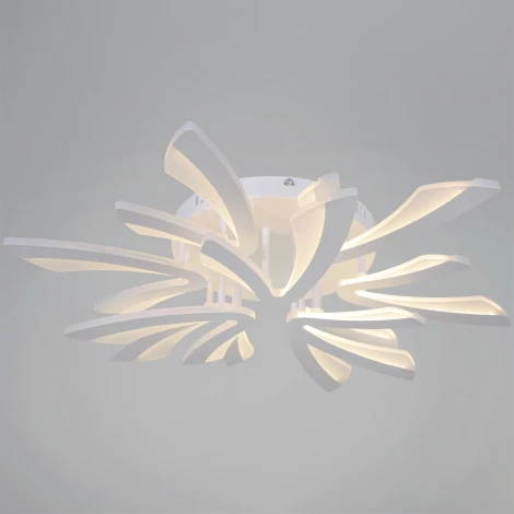 Потолочная люстра светодиодная на штанге с пультом с регулировкой цветовой температуры, яркости и ночным режимом Reluce 59090-0.3-6+3 WH