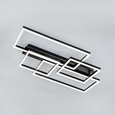 Потолочная люстра светодиодная на штанге с пультом с регулировкой цветовой температуры и яркости LED4U L11046-4 BK