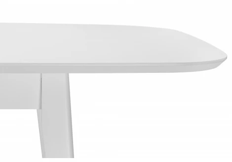 Кухонный стол Woodville Адель 145(190)x80 белый матовый