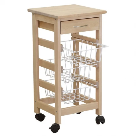 Тумба с ящиком и корзинами лак Mebelik 008418