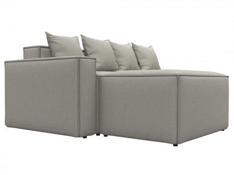 Диван угловой модульный Лига-063 угол левый (ДСП/Пластик/Рогожка/Бежевый) Лига Диванов 129783L