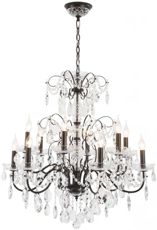 Подвесная люстра Crystal Lux ODELIS SP12 BROWN (220V, подвески, на цепи, подсвечник, свеча)
