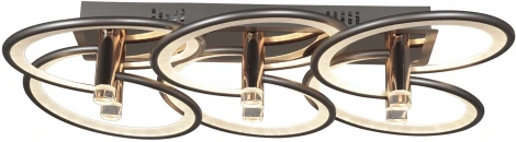 Потолочная люстра светодиодная с управлением смарфоном и пультом Reluce 09253-0.3-6S Champaign silver (регулировка яркости, 220V)