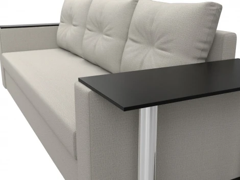 Диван прямой Атланта Лайт со столом справа Лига Диванов (Рогожка) арт.126159