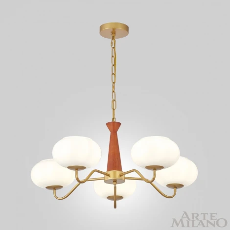 Подвесная люстра Arte Milano Napoli 310166/D680/5 BS/WD (220V, на цепи)
