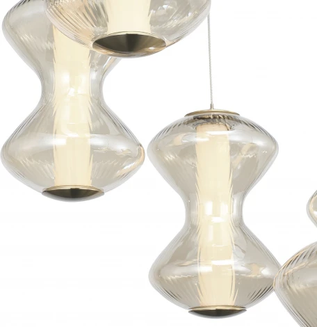 Подвесной светильник ST Luce Spine ST-Luce SL6136.233.01 золото/коньячный LED 1*28W 3000K (220V, на тросе)