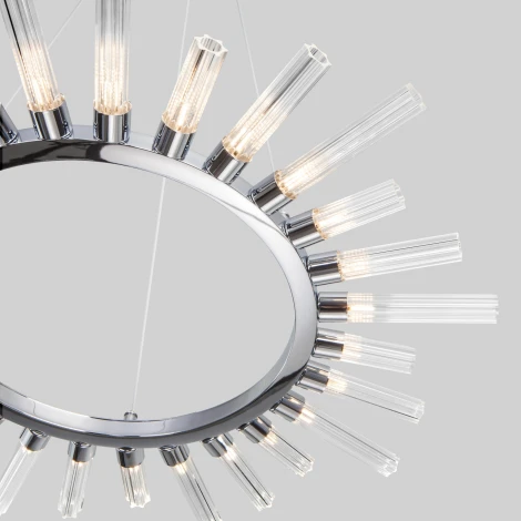 Подвесная люстра Wi-Fi Bogate's Sole 558 (220V, управление смартфоном, голосовое управление, умный дом - Minimir Home, Алиса, Маруся, Салют, на тросе, кольцо)