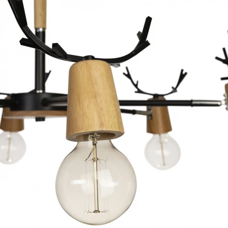 Потолочная люстра на штанге Loft IT Sven 10024/6 Black (220V, рога)