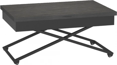Стол универсальный трансформируемый Калифорния АНДРЭ Loft ЛДСП Интра/Черный