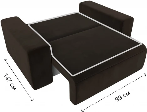 Кресло Лига-036 НПБ (Коричневый/Микровельвет) Лига Диванов арт.121283