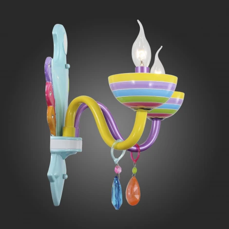 Бра ST Luce Ornato SL672.781.02 (для детской, 220V, подвески, подсвечник, свеча, узор в полоску)