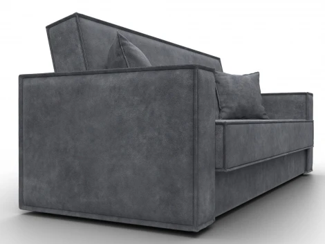 Диван-книжка Куба (ДСП,ЛДСП/Пластик/Велюр/Темно-серый) Лига Диванов 127445