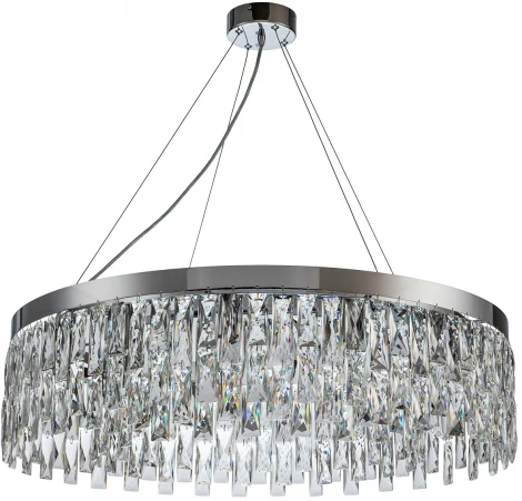 Подвесная люстра Indigo Anna V000386 (220V, хрусталь, на тросе, круглые)