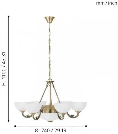 Подвесная люстра Eglo Savoy 82749 (220V, на цепи)