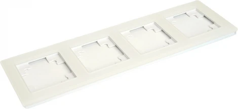 Рамка на 4 поста (белый) Stekker Катрин 49597