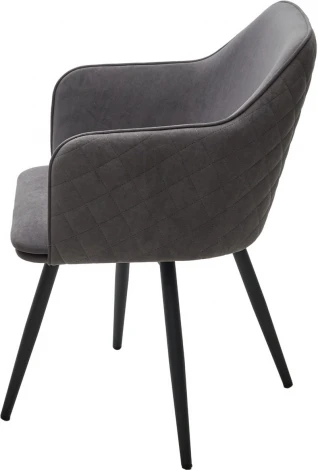 Стул M-City FORT 360 град. поворот. B28 Темно-серый, велюр / черный каркас,