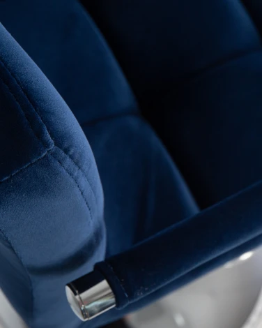 Набор 2 шт стул барный DOBRIN KRUGER ARM (синий велюр (MJ9-117))