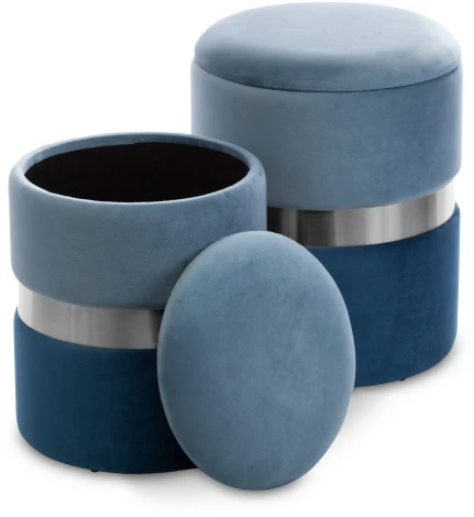 Комплект из 2 пуфиков синий MY iNTERNO New-York MY18A060FS(small+big)