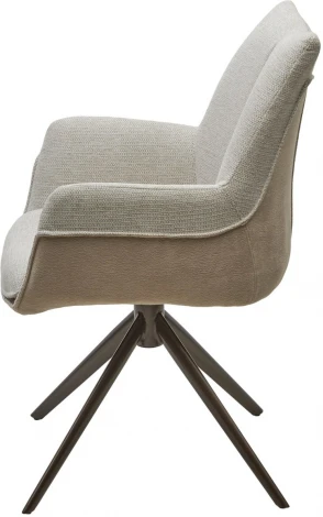 Стул PONTUS 360 град. поворот. KN01-05 Бежевый/ BZ1046-11 Бежевый/ Шоколадное золото, ®DISAUR