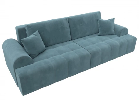 Диван прямой Лига-080 (ДСП/Пластик/Велюр/Бирюзовый) Лига Диванов 131115