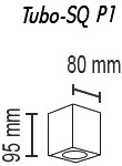 Точечный накладной светильник TopDecor Tubo Tubo8 SQ P1 26