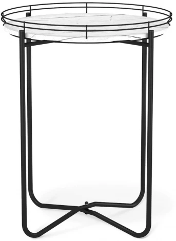 Столик журнальный SHT-CT20 белый мрамор/черный муар от фабрики Mebelik