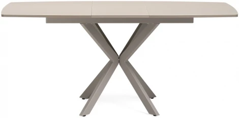 Стеклянный стол Woodville Палу 130(170)х80х76 латте / капучино 528468