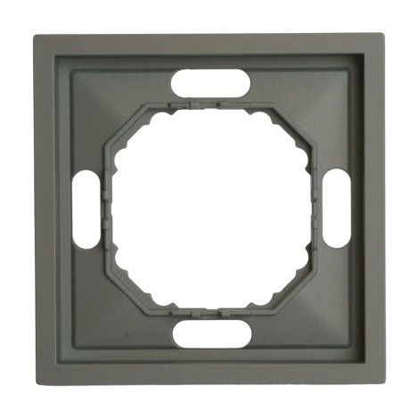 Рамка на 1 пост (платиново-серый, soft touch) Stekker Эмили 49962