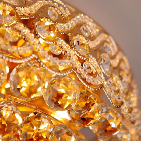 Потолочная люстра Eurosvet 3296 3296/16 золото / прозрачный хрусталь Strotskis