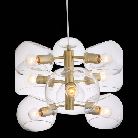 Подвесная люстра ST Luce Calmare SL434.203.09 (220V, на проводе, шарики, молекулы)