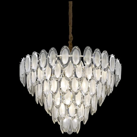 Подвесная люстра каскадная Wertmark Eletta WE139.21.103 (220V, хрусталь, на цепи)