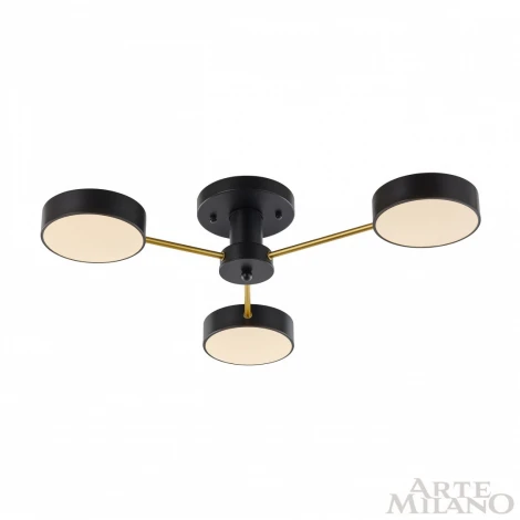 Потолочная люстра на штанге Arte Milano Ferrara 252006/3 Bk/Bk (LED, 220V, круглые)
